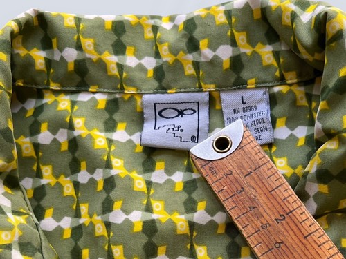 Vintage Ocean Pacific Shirt Mens Large Abstract Modern Skateboard Surfer 1990s - Picture 4 of 4