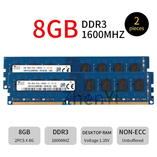 SKHynix 32GB 16GB 8GB DDR3L 1600MHz PC3L-12800U 1.35V Desktop Memory RAM LOT WU - Picture 3 of 16