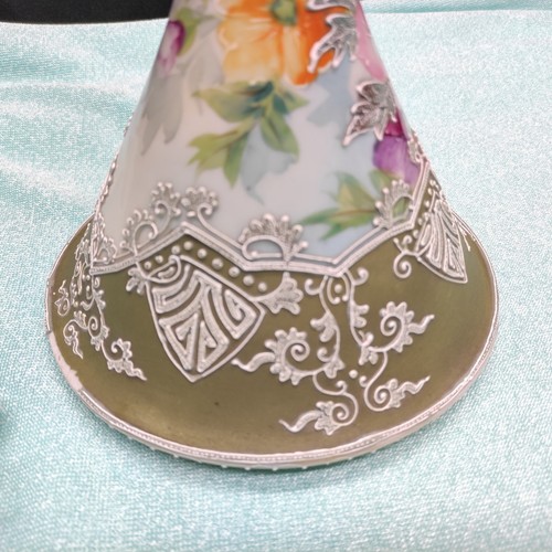 Antique Nippon Japanese Porcelain Hand Painted Moriage Ewer/Pitcher with Handle - Picture 9 of 19