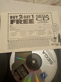 ESPN National Hockey Night (Sega CD, 1994) Poster Included