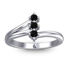 Real Natural Black Onyx 925 Sterling Silver Ring for Women , 925 Marked