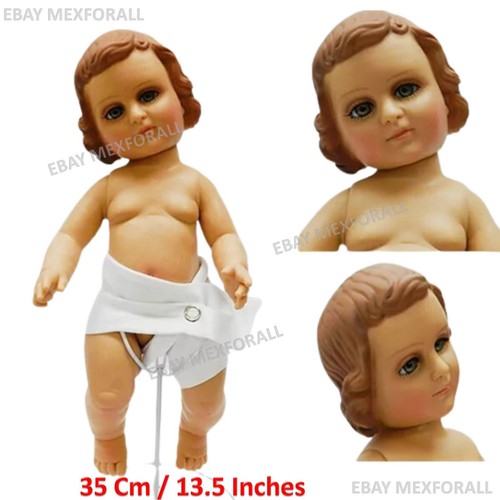 Niño Jesús 13.5" Niño Jesús Navidad Figura Religiosa Plástico México - Imagen 2 de 2
