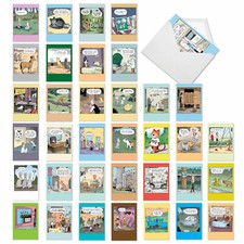 36 Asst'd Set Funny Birthday Greeting Cards w/ 5x7" Env. - Cake Time