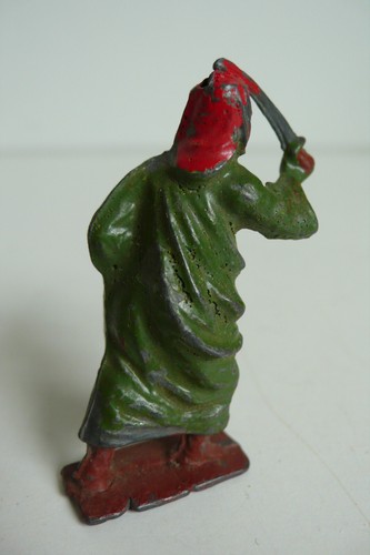GUERRIER BERBÈRE PLOMB PEINT BRITAINS/JOHILCO Ht 5,5 cm BON ÉTAT N°2 - Imagen 2 de 3