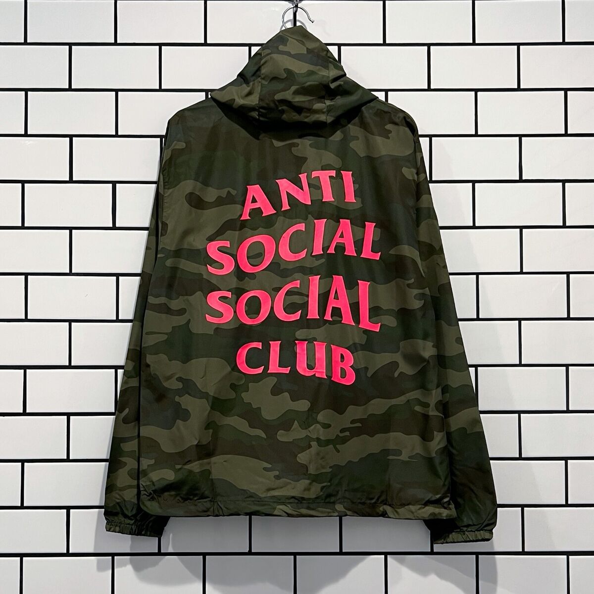 anti social social club windbreaker camo