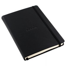Rhodia Dot Grid Webnotebook 5.5" x 8.25" Black Leatherette Cover 118769