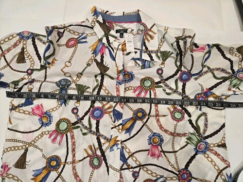 Camicia Talbots classica in cotone con bottoni davanti taglia Petite 3X - Foto 5 di 6