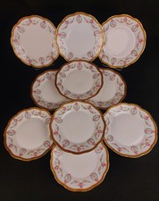 UC LIMOGES - 10 ASSIETTES -  SERVICE A PAIN  - RARE PORCELAINE ART DECO -  16 cm