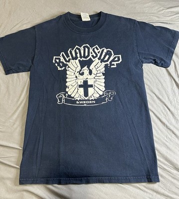 Vintage Blindside Band T Shirt Tee Navy Blue Small Crest Y2K 2002 VTG Rock Tour