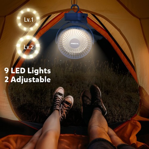 Clip on Fan 65 Hours Portable Desk Fan Rechargeable with LED Lights & Hooks 1... - Picture 4 of 7