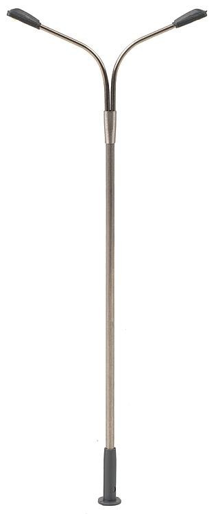 Lampadaires doubles LED Faller 180101 éclairage public miniature 10cm pour maquette train HO