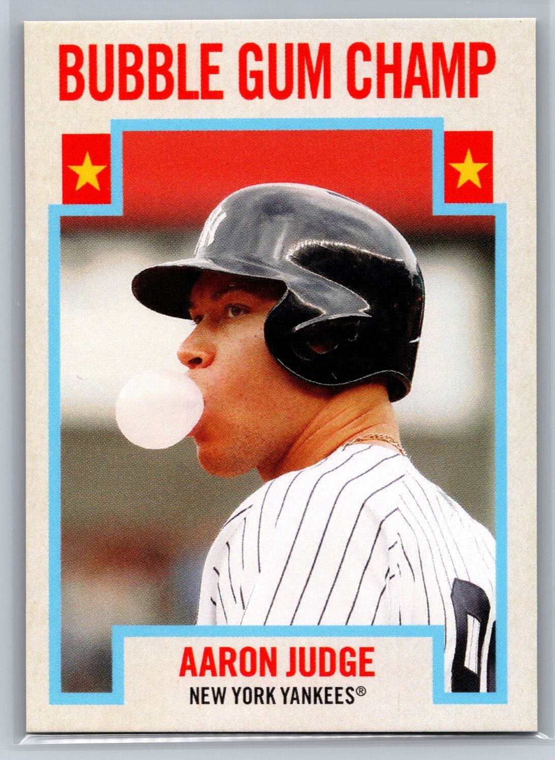 2020 Topps Throwback Thursday #241 Aaron Judge Bubble Gum Champ New York Yankees