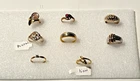 Mixed Lot 8 VTG Fashion Costume Jewelry Rings AVON ZODIAC CAPRICORN,LION'S HEAD