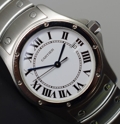 Cartier Santos Ronde Damenuhr Modell 1561 Quarz Generic Box 6 Monate gtee