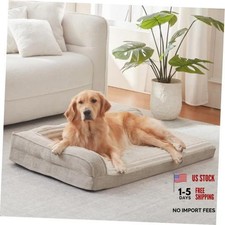 Orthopedic Dog Beds for Large Dogs, 36 x 27 inch 36"L x 27"W x 6.5"Th Beige