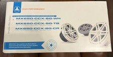 JL Audio MX650-CCX-SG-WH Marine Coaxial Speaker with White "Sport" Grilles