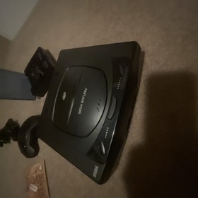 Sega Saturn Console with 5 Games  2 Controllers And Carry Case Lot Please Read