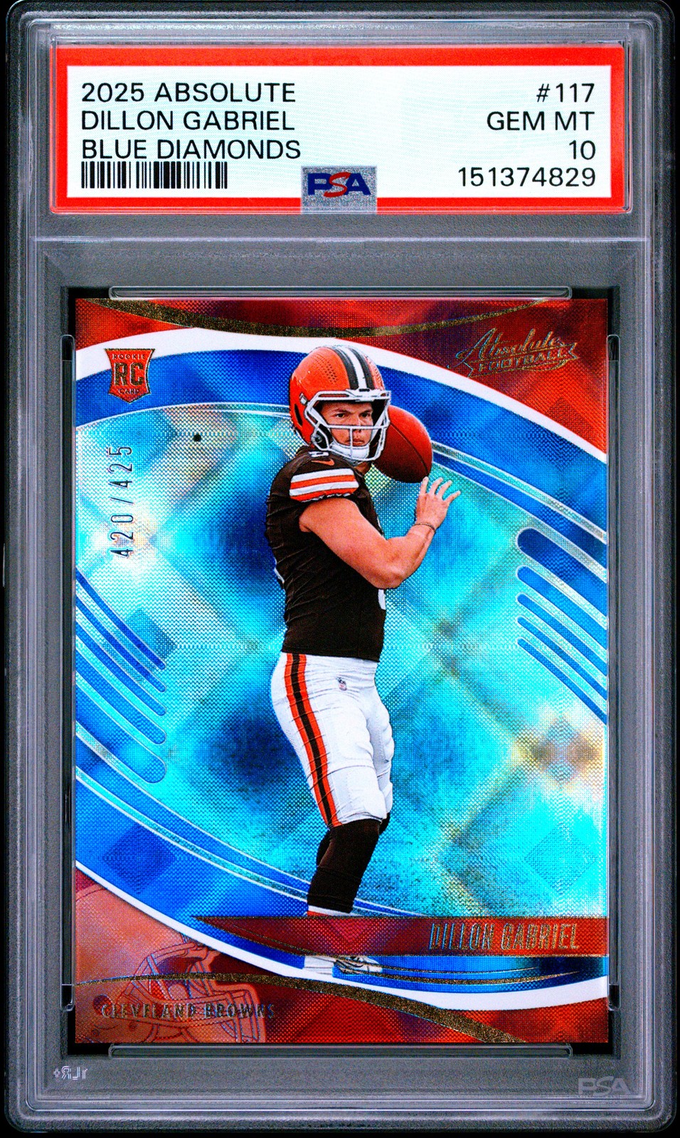 Dillon Gabriel Panini Absolute #117 Blue Diamonds