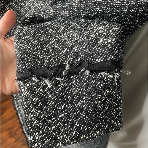 Lafayette 148 Women's Boucle Tweed Black and White Longline Jacket Size 8 - Picture 6 of 8