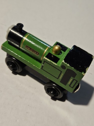 Learning Curve 2003 Thomas Train Wooden Railway SMUDGER Locomotive Engine RARE - Picture 3 of 6