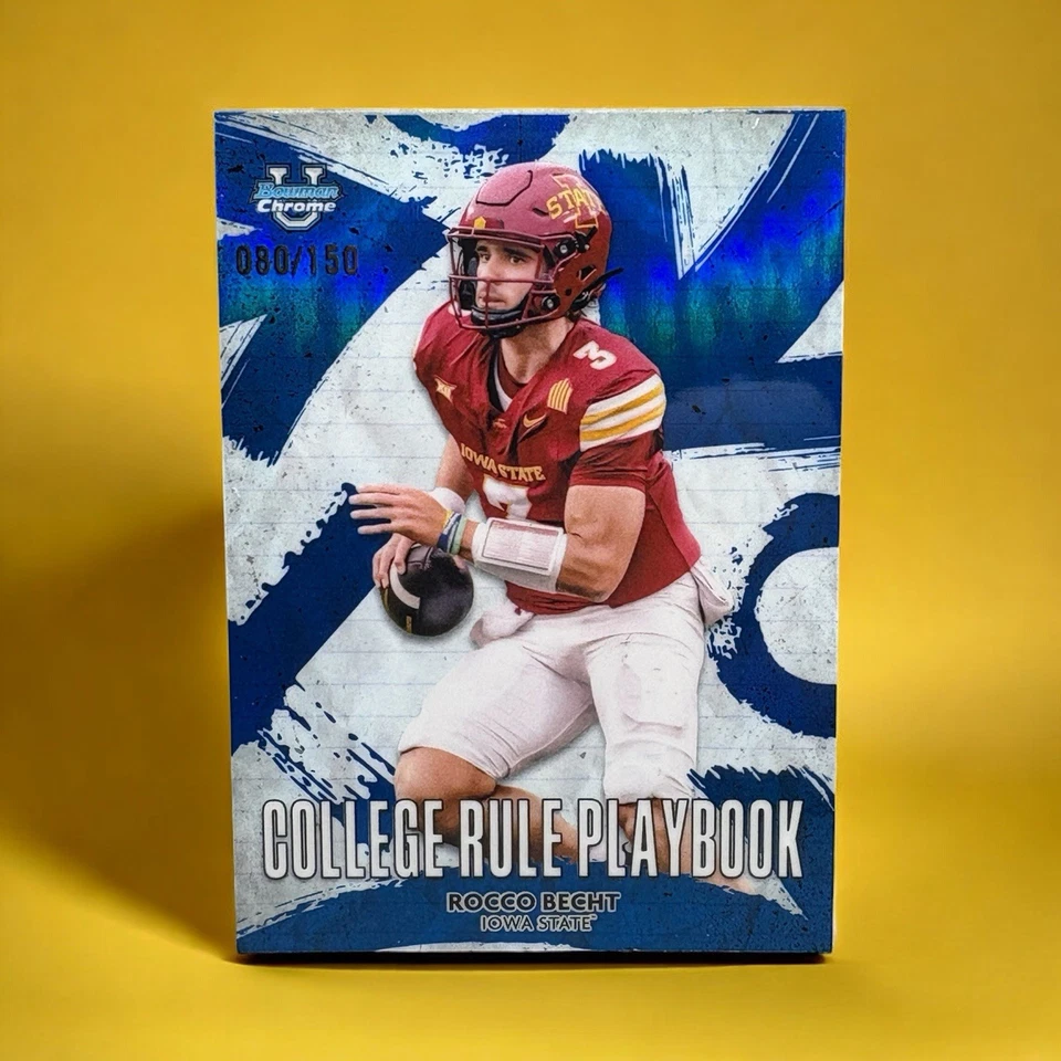 2025 Bowman Chrome U College Rule Playbook /150 Rocco Becht Iowa St. - Image 2 of 4