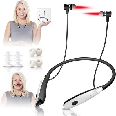 Tragbar Tinnitus Linderung Ohrstöpsel Nasenrhinitis 650 nm Rotlicht 2IN1 DHL