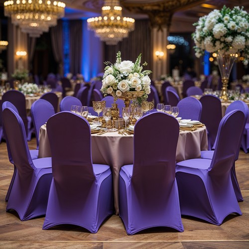 Wedding Chair Covers Spandex Stretch Banquet Seat Slipcovers for Party & Events - Picture 53 of 110