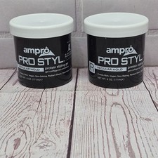  2 Ampro Pro Style Regular Hold Protein Hair Styling Gel Non-Flaking Vegan 6oz