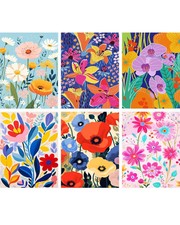 Paint by Numbers for Adults - DIY Adult Easy Flower Paint by Number Kits 6Pac...