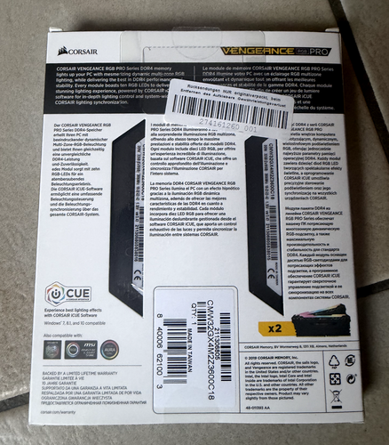 Corsair Vengeance RGB PRO 32GB (2x16GB) DDR4 3600, CMW32GX4M2Z3600C18 - Bild 4 von 4