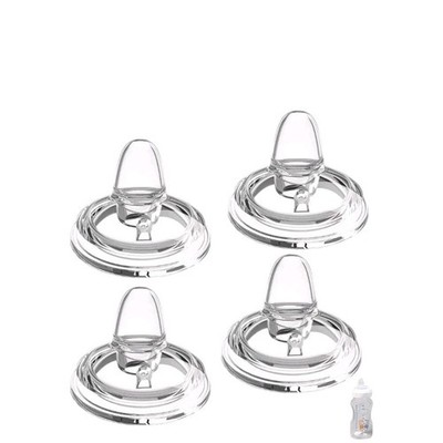 Sippy Sprout Nipples For Dr. Browns Wide Neck Bottles Straw Soft Nipple 6m+ 4 Pk