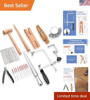 Jewelry Crafting Essentials: Jeweler's Mallet, Saw Frame, and Ring Sizer Mandrel