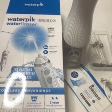 Waterpik Cordless Advanced 2.0 Water Flosser Teeth GumsBraces Dental White READ
