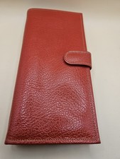 Vintage red Baronet Fifth Avenue checkbook wallet with original product slip