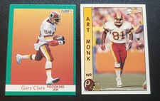 Gary Clark + Art Monk Washington Redskins NFL 2 Card Lot