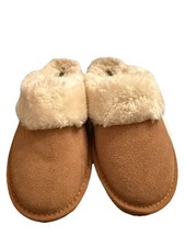 Minnetonka Women's Size: 7 Suede Leather Slipper Tan 40811 Cozy House Shoes