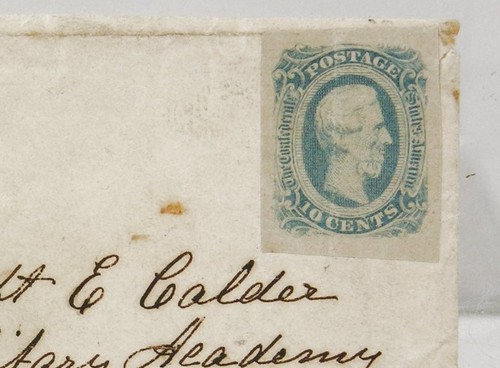 CUBIERTA DE LA GUERRA CIVIL CONFEDERADA DE 1863 CON SELLO POSTAL CONFEDERADO DE 10 CENTAVOS CSA #12 - Imagen 5 de 5