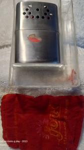 Jon E Hand Warmer Standard Size w/ FLANNEL BAG Original Packaging