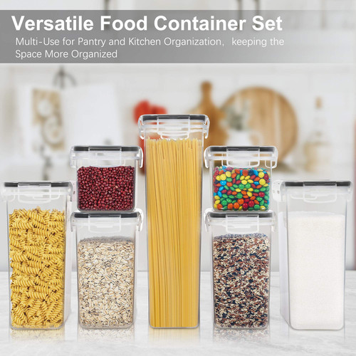 Airtight Food Storage Containers with Lids, 7 PCS BPA Free Kitchen Canisters ... - Picture 4 of 7