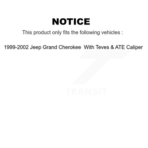 Front Rear Semi-Metallic Brake Pads Kit For Jeep Grand Cherokee KSM-100336 - Picture 2 of 9