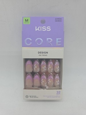 Kiss CORE, Press On Nails, Nail glue included, 'Together', Medium, Beige 