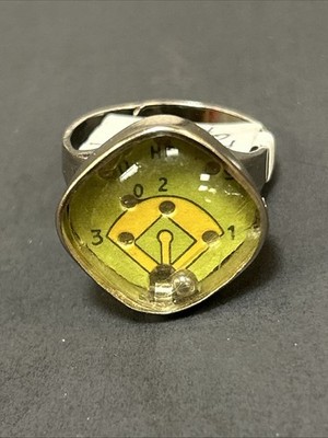 1949 Baseball Game Mechanical Ring Kellogg Cereal Premium Near Mint