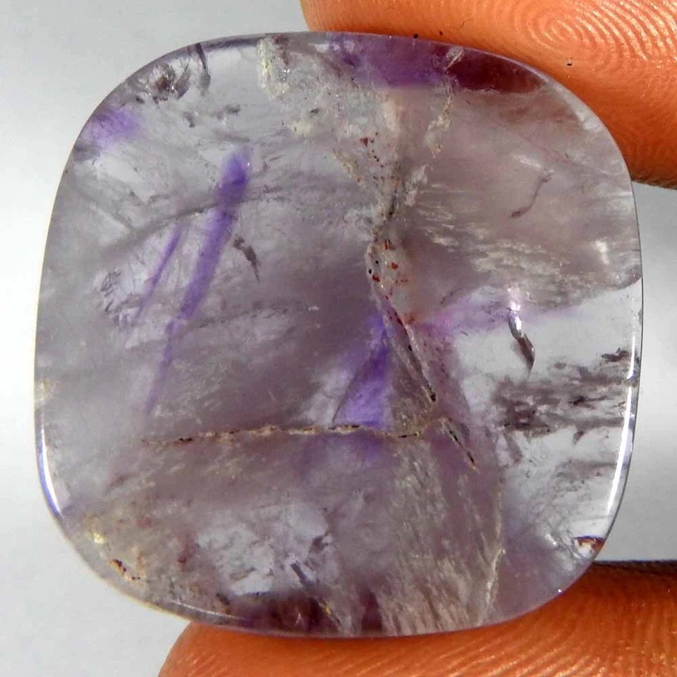 Cojín de ágata amatista azul 100 % natural 35,80 quilates cabujón piedras preciosas sueltas Foto 3 de 3