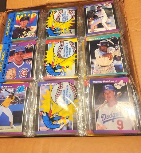 1989 Donruss Baseball Rack Pack Case Open 72 Packs Stars Showing Ken Griffey Jr