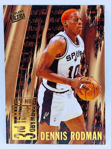 1995-96 Fleer Ultra Dennis Rodman ALL-NBA Insert #14 Of 15 San Antonio Spurs HOF