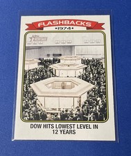 2023 Topps Heritage News Flashbacks #NF-6 Dow Jones Hits Lowest Level