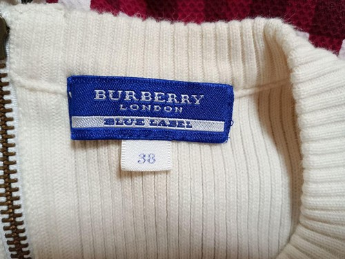 Burberry Blue Label Knee-Length Dress Check Red/White Cotton 38/M(US:S) 046499d - Picture 9 of 24
