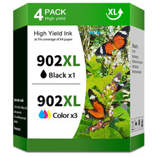 4 Pack 902XL 902 XL Ink Cartridges For HP Officejet Pro 6978 6970 6968 6960 6975