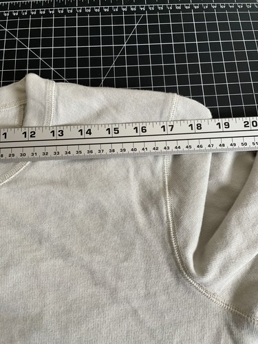 Buck Mason Henley T-Shirt Adult Medium Beige Long Sleeve Field Spec Military - Picture 7 of 15
