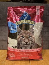 Blue Buffalo Wilderness Dry Cat Food 11 lb Salmon High Protein Grain Free 3/2026